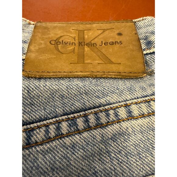 90s Vintage Calvin Klein Jean High Rise Cut-Off Shorts Size 5 - Picture 6 of 16